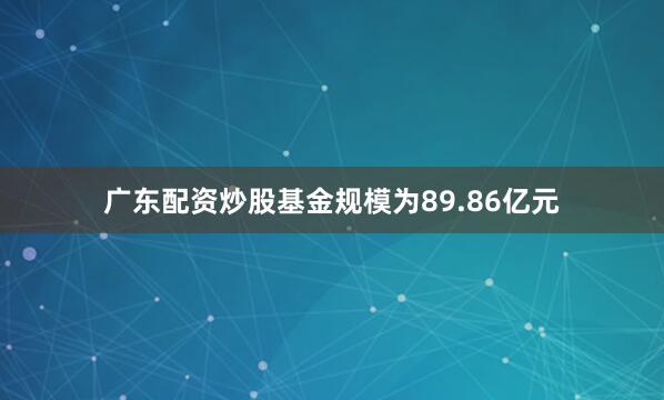 广东配资炒股基金规模为89.86亿元